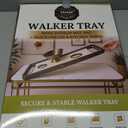 Walker Tray for Folding Walker with Cup Holders, Non-Slip Mat & Bag - Adjustable Universal Plastic Food Table for Seniors - Detachable Guardian Accessories - Removable Walker Trays for rolling walker