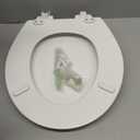 Mayfair Cassel Slow Close Toilet Seat, Easy Clean, Non Slip Premium Wood Seat, Easy Install, Made in USA, Round, White