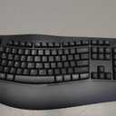 Wireless Keyboard and Mouse Combo, 2.4G Full Size Wave Keys Ergonomic Keyboard with Wrist Rest and 3-Level DPI Adjustable Wireless Ergonomic Mouse for Windows, Mac OS Desktop/Laptop/PC(Graphite)