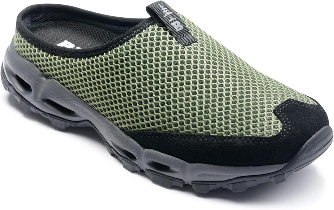 BASS OUTDOOR Men's Aqua Mesh Slide Water Shoe (8.5, Deep Lchn Gn)