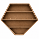 Baseball Display Case, 10 Baseball and 10 Tournament Championship Ring Display Case, Wood Display Holder for Baseballs, Trophy and Medal Gift Display Case, Souvenir and Collectables Display