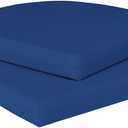 Cozyide Outdoor Chair Cushions, Waterproof Patio Seat Cushions with Adjustable Straps, Round Corner Patio Chair Cushions for Garden, Royal Blue, 17x16x2 Inch (Pack of 2)