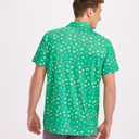 Tipsy Elves Mens Golf Polo Shirt - Moisture Wicking, Stretch Fabric, Athletic Fit - Performance Polo (Green, S)