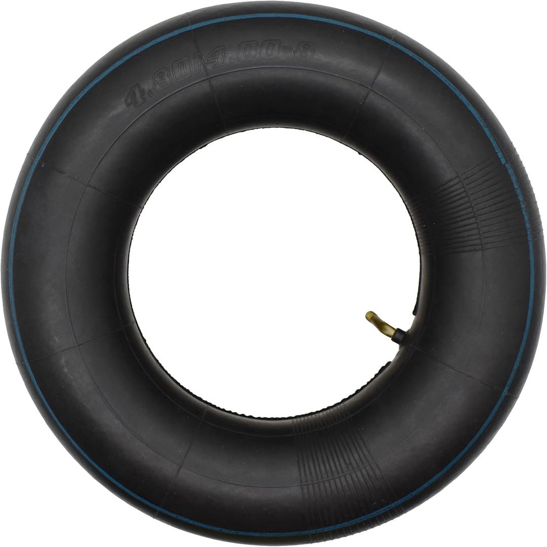 4.80/4.00-8" Heavy Duty Replacement Inner Tube with TR-87 Bent Valve Stem (1- Pack,) - for Wheelbarrows, Go Kart, ATV, Yard Tractors, Lawn Mowers, Hand Trucks,and More. (1, 4.80/4.00-8 TR87)