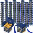 Crtiin 100 Pcs Graduation Candy Boxes with Tassel Graduation Party Favors 2024 Graduation Gifts Graduation Decorations Grad Cap Candy Box for Candy Biscuit Chocolate Supplies (Blue and Gold)