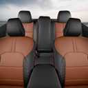 FREESOO Custom Leather Seat Covers for Toyota Camry LE/SE Hybrid 2025-2026 | full coverage, waterproof, easy-to-clean, airbag compatible, breathable, soft padding, easy-to-install, fade resistant