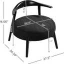 Christopher Knight Home Ipomoea Low-Back Accent Chair Side Chair, Modern Accent Chair,Mid-Century Upholstered Armchair with Curved Backrest, Boucl Fabric,Birch Wood, Black + Black