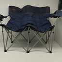 Alpinemountain Loveseat and Low Loveseat Camping-Furniture Bundle,Size 57 x 23.5 x 35.5 IN Dark Shadow and Navy