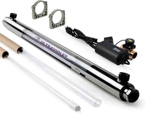 iSpring UVF55FS Whole House UV Water Filter with Smart Flow Sensor Switch, 55W, 12 GPM