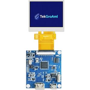 TekGroAml 2 inch 480x360 TFT mini LCD Display with Control Board, High-Density 16.7M Color Screen, RGB18 Parallel Interface, Full View, Integrated Driver for DIY & HMI
