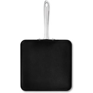 All-Clad HA1 Hard Anodized Nonstick Griddle 11x11 Inch Oven Broiler Safe 500F, Lid Safe 350F Pots and Pans, Cookware Black