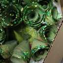 Fun Express Shamrock-Shaped Wreath - Premium Wooden St Patricks Day Decorations for Front Door & Home | Irish Wall Decor with Rustic Green Clover Design | Indoor Outdoor March Holiday