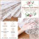 Chumia 10 Pcs Lace Tablecloth Rectangular 60 x 120 Inch Wedding Rustic Tablecloth Overlay Rose Vintage Embroidered Wedding Reception Party Table Decorations for Bridal Tea Party
