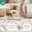BLEUM CADE 5' x 7' Beige Butterfly Insect Rugs for Bedroom, Washable Low Pile Non-Slip Area Rug for Living Room Dining Room Kitchen Nursery Office Playroom