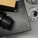 Farmhouse Vanity Light Fixture,2-Light Bathroom Lighting,Black Industrial Wood Wall Light Over Mirror with Metal Shade