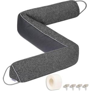 TORRAMI Under Door Draft Stoppers 30 Inch, Heavy Triangle Stop Draft Block Cold Air/Wind/Breeze Noise Blocker Door Sweeps Weather Stripping Bottom Seal Dark Gray