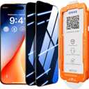 NeverBreak 9H+ Hardness for iPhone 17 Pro Max Privacy Screen Protector 12FT Military Grade Protection (Scratch, Shatter, Drop Resistance) Tempered Glass Full Coverage 6.9", 2 Pack with De-Bubble Card