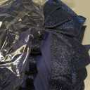 DEEKA 12 PCS 7" Large Glitter Cheer Bows Shiny Cheer Hair Bows Ponytail Holder Handmade for Cheerleader Girls Softball Sports -Navy Blue