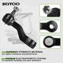 SCITOO 2pcs Steering Idler Arm Pitman Arm Kit fit for Chevy Silverado 1500 Tahoe Suburban 1500 Avalanche 1500 Express 2500 3500 for GMC Sierra 1500 Yukon 1500 Savana 2500 3500 for Cadillac Escalade