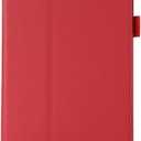 Tablet Cover for Amazon Kindle Fire HD7 12th Generation P8AT8Z (2022 Release), Ultra Slim Folio Stand Lightweight Leather Case for Amazon Kindle Fire HD 7 Gen 12th 7" (Li-Red)