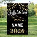 3 x Graduation Flags Personalized 2026, Graduation Garden Flag Double Sided Class Of 2026, Congrats Grad Garden Flags For Outside Yard Decoration, Size 17.7in*11.8in