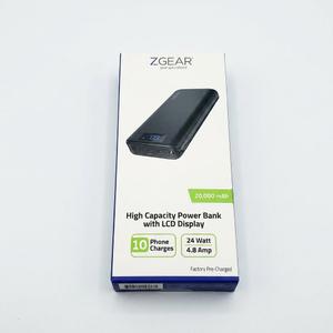 Zgear 20,000 mAh High Capacity Power Bank with an LCD