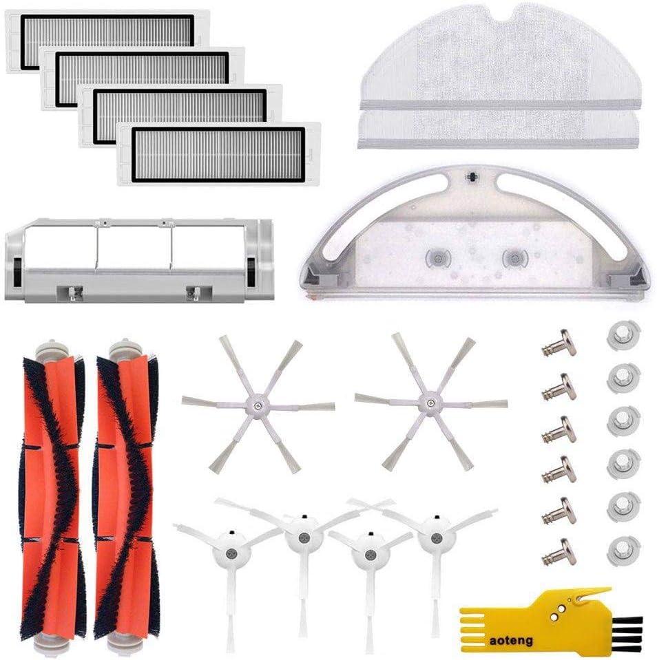 Accessory Kit for Roborock S5 S6 S50 S51 E25 E20 E35 Xiaomi Mi Robot Xiaomi Mijia Robotic Vacuum Replacement Parts 23 Pcs Pack of Main Brush & Side Brush & Filter & Water Tank (Style 01)