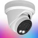 8MP 4K PoE IP Security Camera, H.265 Dome IP Camera with Smart Dual Light Colorvu, 5X Optical Zoom, Two Way Talk, SD Card Slot, 98ft Night Vision, 110Wide Angle, Human/Vehicle Detection