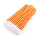 AAwipes Foam Swabs 6.3" (100 pcs, Round Head, Orange) Long Cleanroom Foam Cleaning Swab Sponge Stick for Inkjet Printer, Optical Instruments, Electronics (C5160C)
