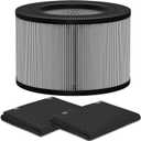 Ontheone 50250-S HEPA Filters Replacement & Carbon Pre-Filter Set Compatible with Honey-well 24000 24500 50250-S 52500 Air Cleaner Purifier, Part Number 24000, (1 HEPA + 2 Carbon Pre-Filter) (White)