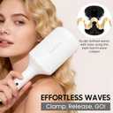 Crimper Hair Tool | Hair Waver 1.25 Inch Three Barrel Curling Iron | Anti-Scald Timer Safety Dual Voltage | Negative Ion Ceramic Coating for Long-Lasting Mermaid Waves
