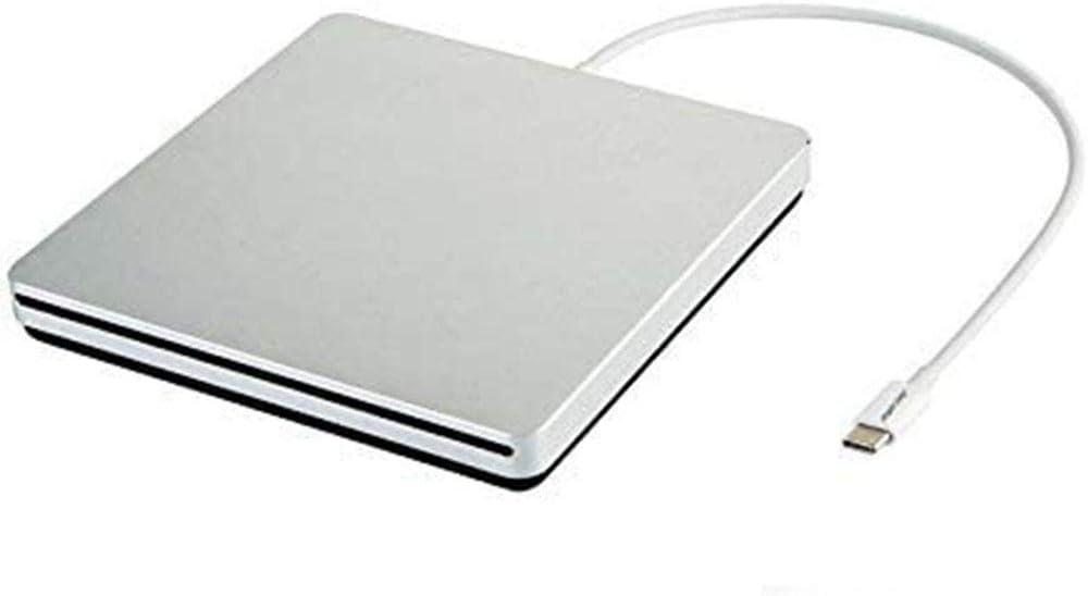 Portable USBC External CD/DVD Drive  USBA Converter Included | Plug & Play for MacBook Pro/Air, Windows & Linux | CD/DVD Reader, Writer, Player & Burner