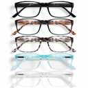 Gaoye Professional Reading Glasses for All Day - Computer Readers with Blue Light Protection - 5 Pack +3.5