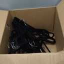 Amazon Basics Slim Velvet Non-Slip Space Saving Suit Clothes Hangers for Closet Organization, Black/Silver, 30-Pack