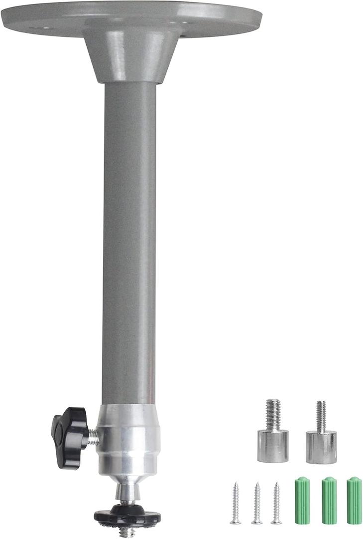 Mini Ceiling Wall Projector Mount Stand Compatible with QKK, DR.J, DBPOWER, Anker, VANKYO, AAXA, Jinhoo, PVO, TMY, AuKing and Most Other Mini Projector (175mm, Gray) (Upright)