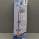 High Pressure Handheld/Rain 82-mode 3-way Shower Head Combo with 25.75" Adjustable Drill-free Stainless Steel Slide Bar, Pet & Tub Power Wash and Anti-clog Nozzles, with 5ft Hose - Brush Nickel