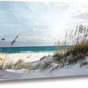 Beach Ocean Decor Wall Art Pictures for Bedroom Living Room Office Beach Wall Decor Ocean Decorations Framed Bathroom Paintings Canvas Wall Art Sunshine Sea Waves Artwork 30"X60"