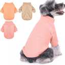 Dog Sweater, 3 Pack Dog Sweaters for Small Dogs Girl Boy, Ultra Soft Warm Puppy Clothes Dog Coat for Winter (Peach+Lt Camel+Pink, X-Large)