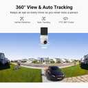 ANSQUE Security Cameras Wireless Outdoor Home System, 6 Camera Kit, No Subscription Fees, Solar Powered, Local Storage, 365-Day Battery Life, 360PTZ Surveillance, Auto Tracking, 2K Color Night Vision