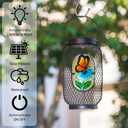 Solar Lantern Outdoor Waterproof,Butterfly Hanging Solar Lights Outdoor, Garden Decor for Patio Yard Table, Birthday & Mother's Day Gifts for Women Gifts