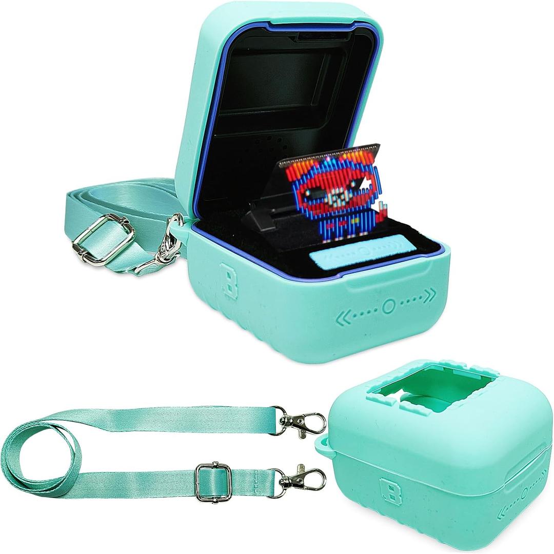 JCHPINE Silicone Cover Case for Bitzee Interactive Digital Pet and Case, Protective Skin Sleeve for Bitzee Virtual Electronic Pets Accessories (for Original 15 Animals) (Teal)