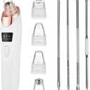 2025 Pore Vacuum, USB Rechargeable Blackhead Remover Vacuum, 3 Levels Adjustable Pore Vacuum Blackhead Remover, with 5 Suction Power, 6 Probes, Face Vacuum Pore Cleanser for Women & Men-White