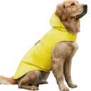 Dog Raincoat Reflective Adjustable Hooded Pet Rain Jacket Poncho with Leash Hole for Dogs S-5XL