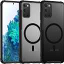 TIANNIUKE Magnetic Case for Samsung Galaxy S20 Plus, Translucent Matte Anti-Fingerprint,Compatible with MagSafe,Slim Fit Shockproof Protective Phone Case for Galaxy S20+ Plus Case (Transparent Black)
