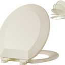 Angol Shiold PP Slow Close Toilet Seat (Round, Almond)