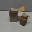 blomus Sono Soap Dispenser 250 ml Ceramic Hand Soap Dispenser in Brown Diameter 8 x 14 H cm Colour Tan Liquid Soap Dispenser with Pump Head