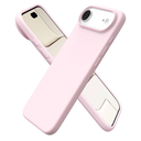 ORNARTO for iPhone Air Case 6.5", Slim Liquid Silicone 3 Layers Soft Gel Rubber Shockproof Protective Cover with Anti-Scratch Microfiber Lining-Chalk Pink