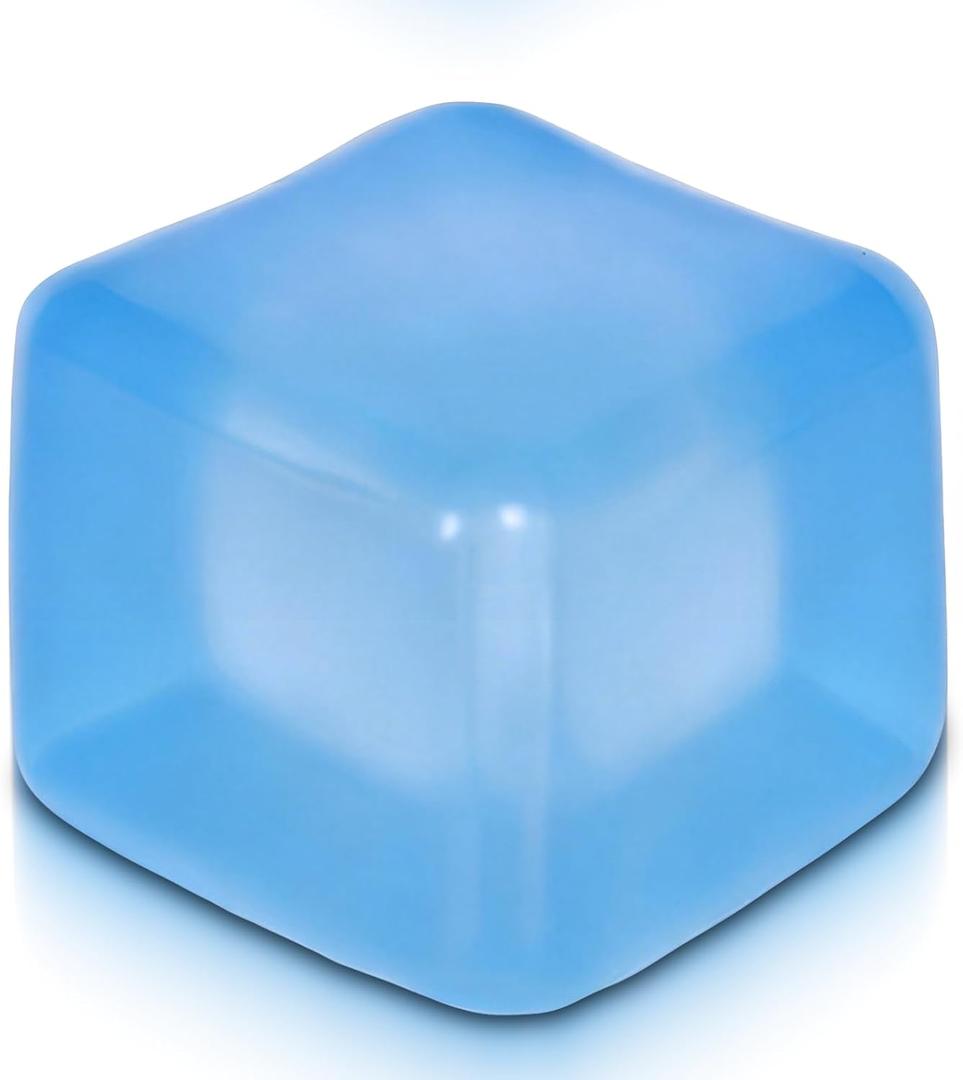 Adult-Size 2.76inch/7cm Stress Cube – Larger Than Mini Squishy Cubes, Slow-Rise Sensory Fidget for Stress Relief, Focus & Light Hand Exercise – Safe for Ages 3+ (Blue)