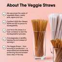 The Veggie Straws 100 PCS of 8.25 Inches Unwrapped Biodegradable Straws Made of Vegetable Fibers, Best Environment Friendly Drinking Straws for Hot and Cold Beverages
