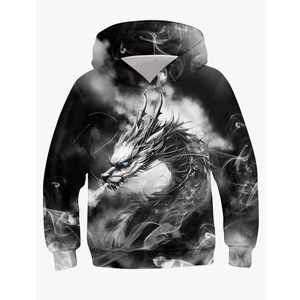 TUONROAD Boys Girls Hoodies 3D Printed Cool Hooded Pullover Sweatshirt for Kids S